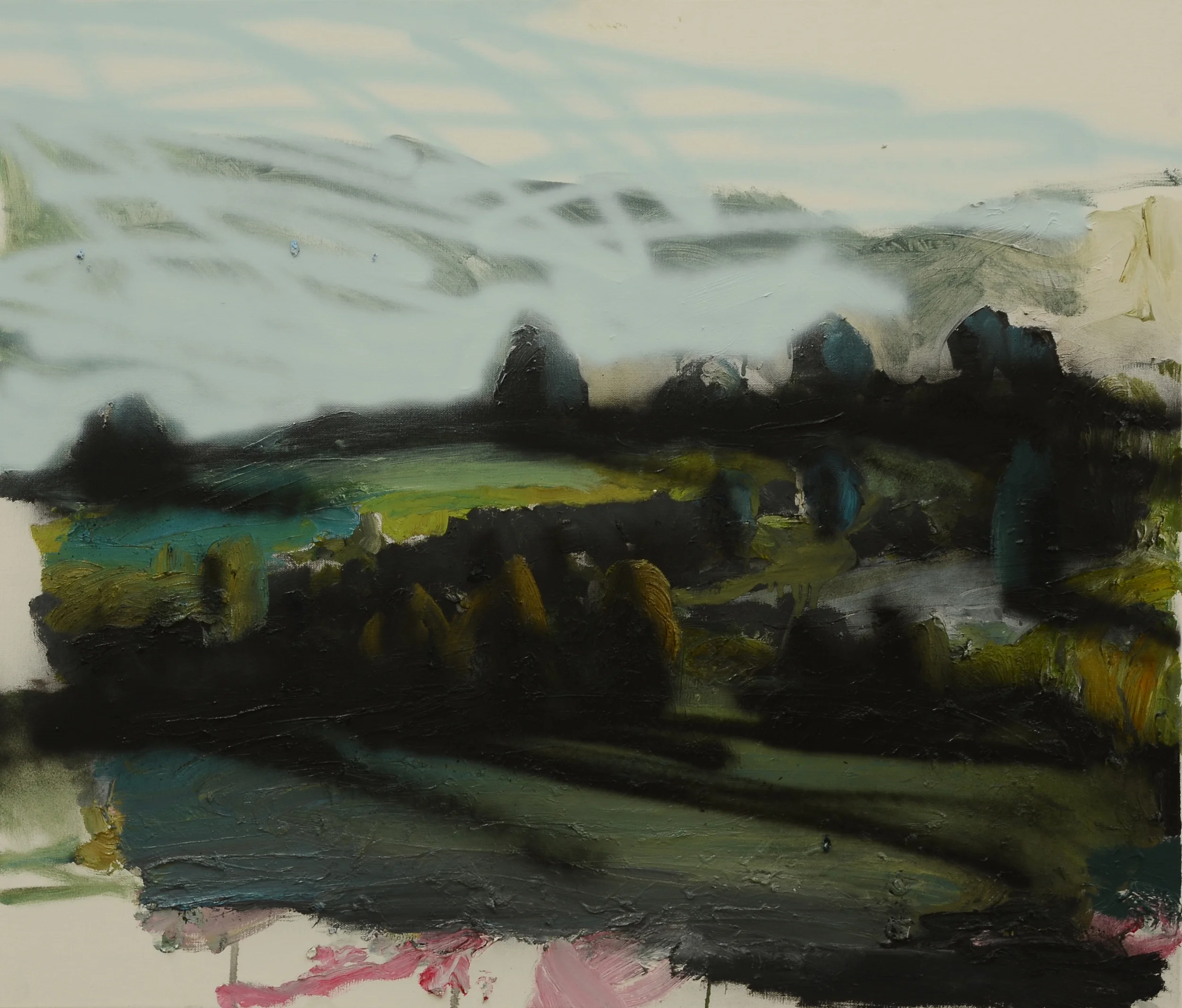   8pm, Robertson &nbsp;&nbsp;2011 oil and enamel on linen 92 x 107cm 