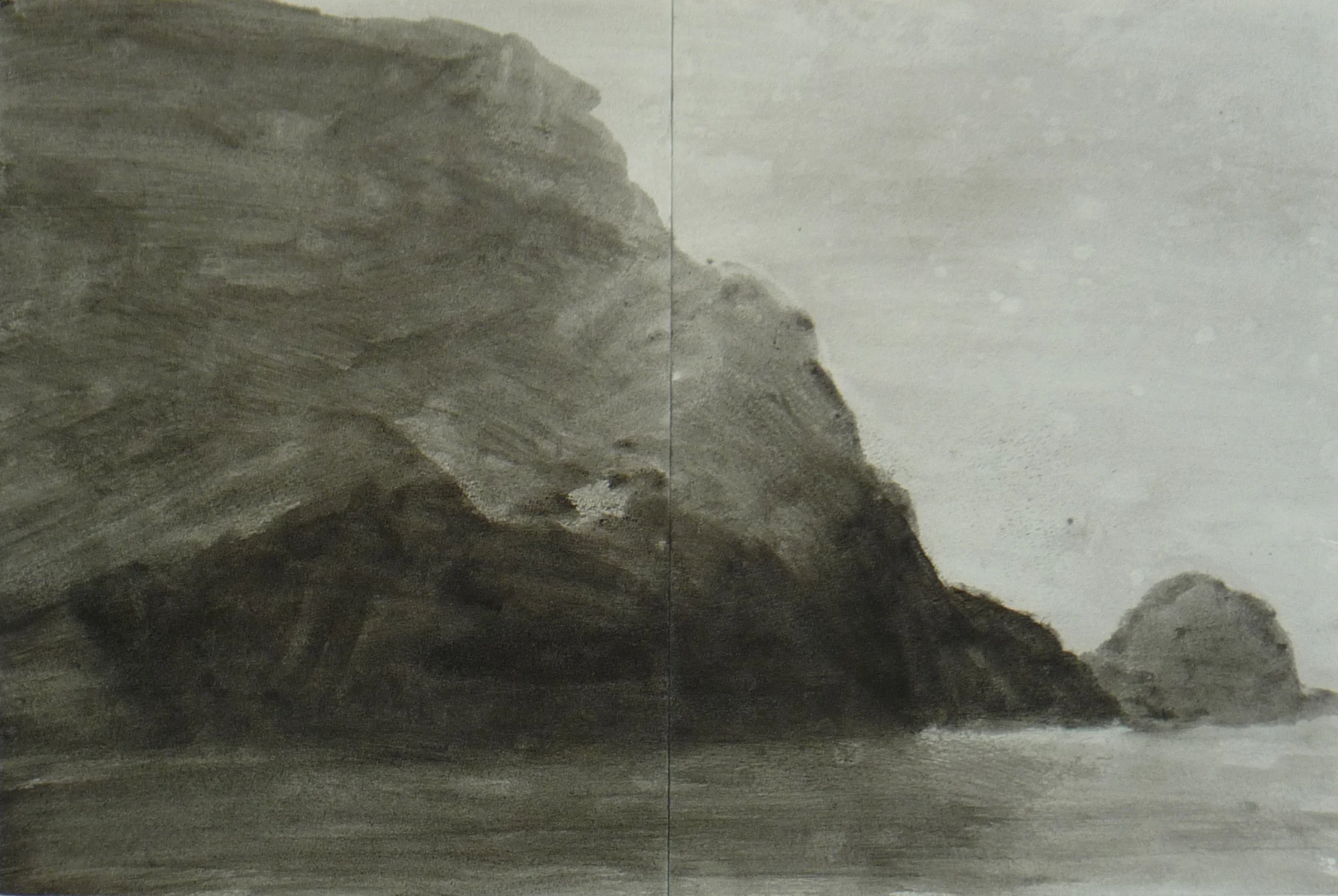   Lord Howe, Winter &nbsp;&nbsp;2011 ink on paper 30 x 45cm 