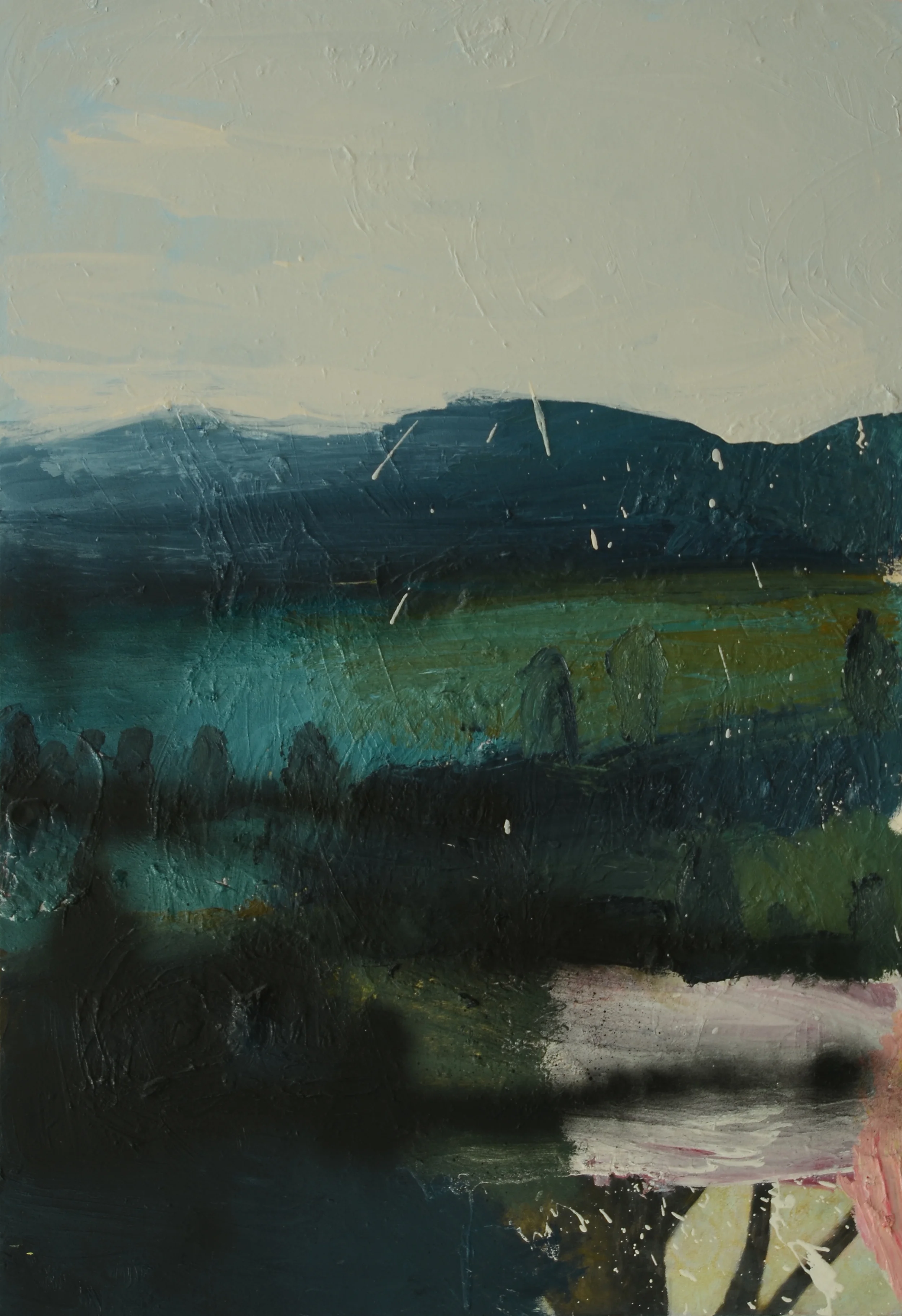   Robertson, 8pm &nbsp;&nbsp;2011 oil and enamel on linen 120 x 92cm 
