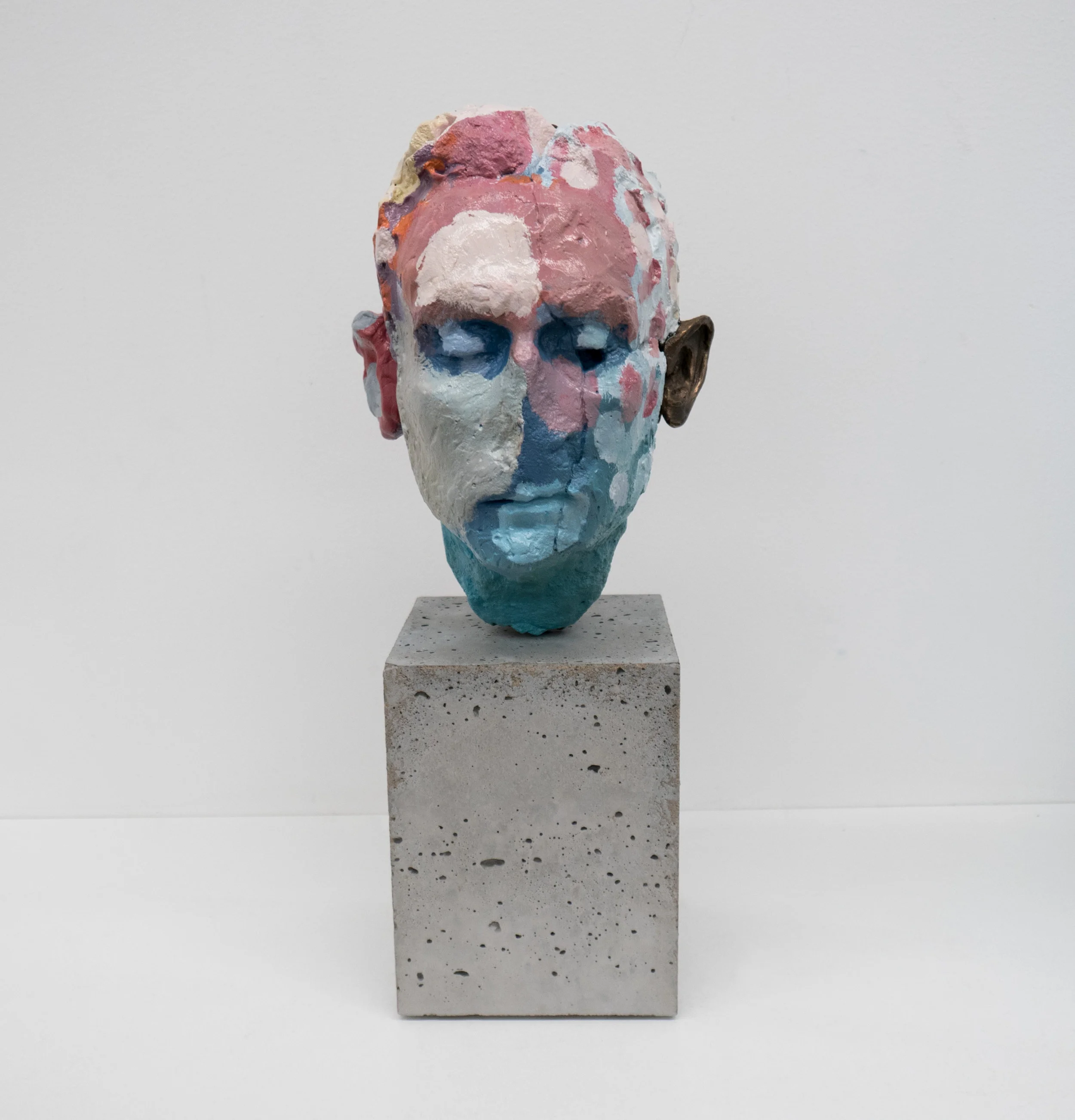 Facsimile (colour therapy), no. 2, 2018, unique painted bronze and concrete, 50 x 22 x 20 cm, Edition of 4