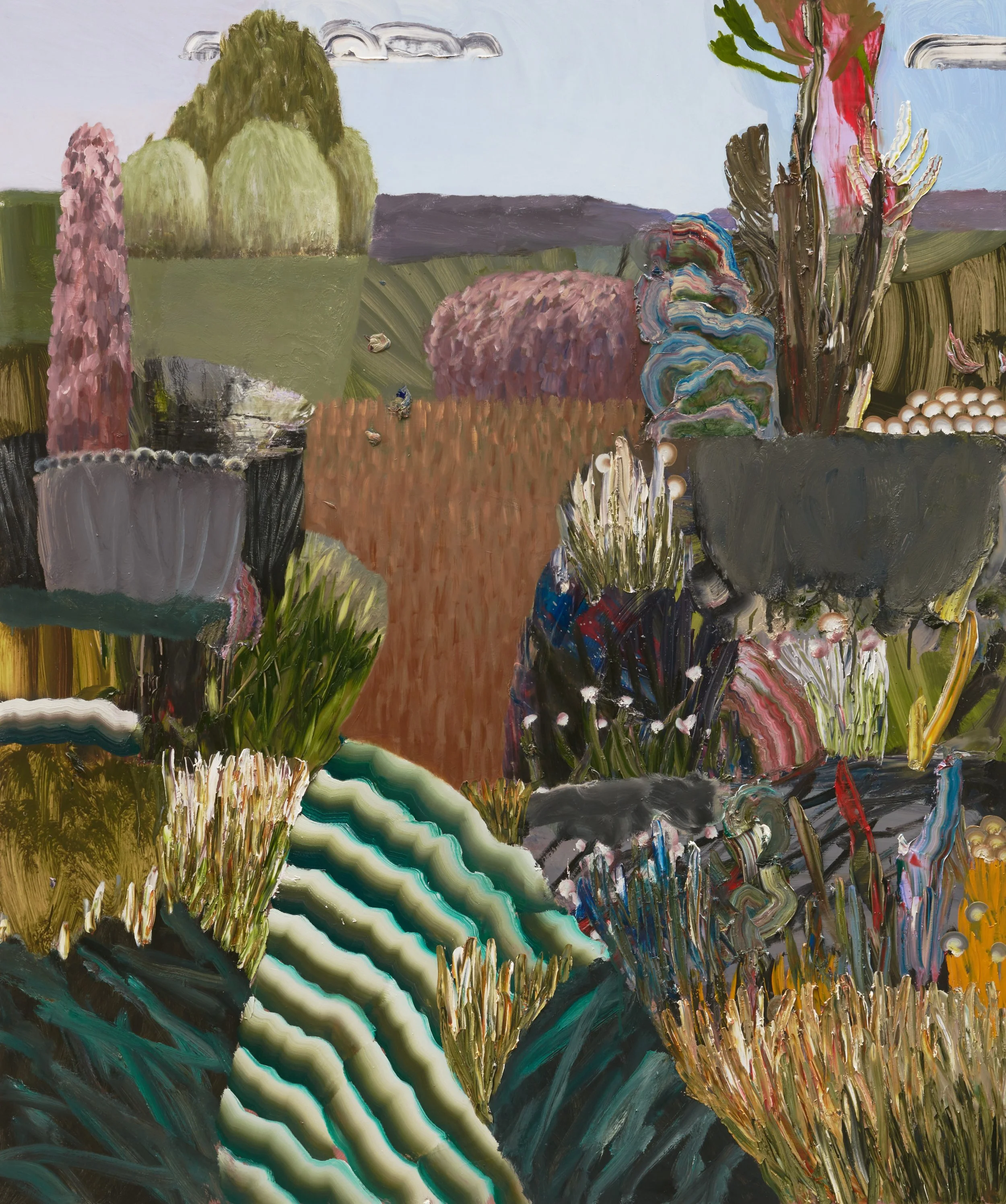  The Wet, 2022, oil on French polyester, 183 x 153 cm 