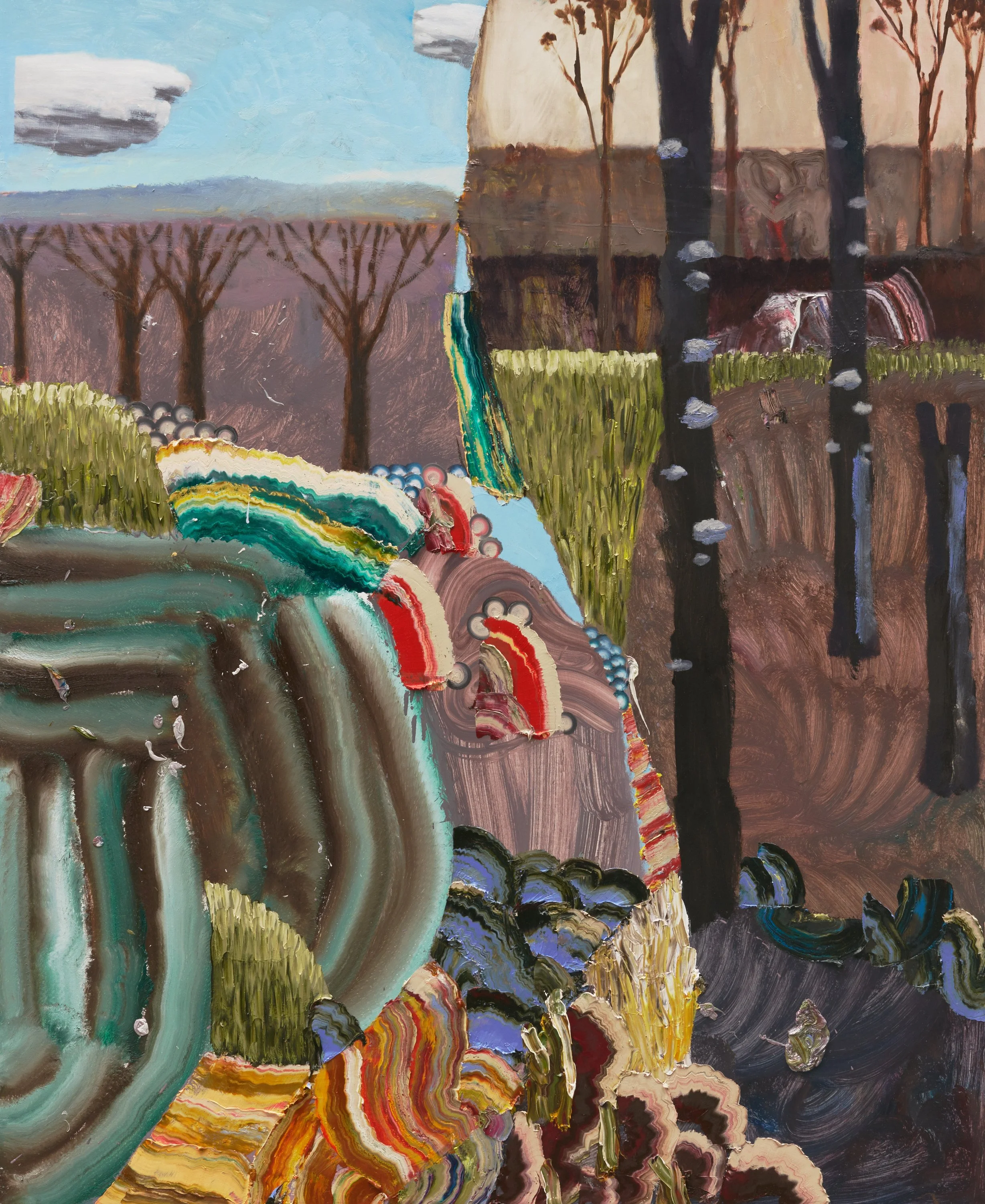   The woods themselves , 2022, oil on linen, 168 x 137 cm 