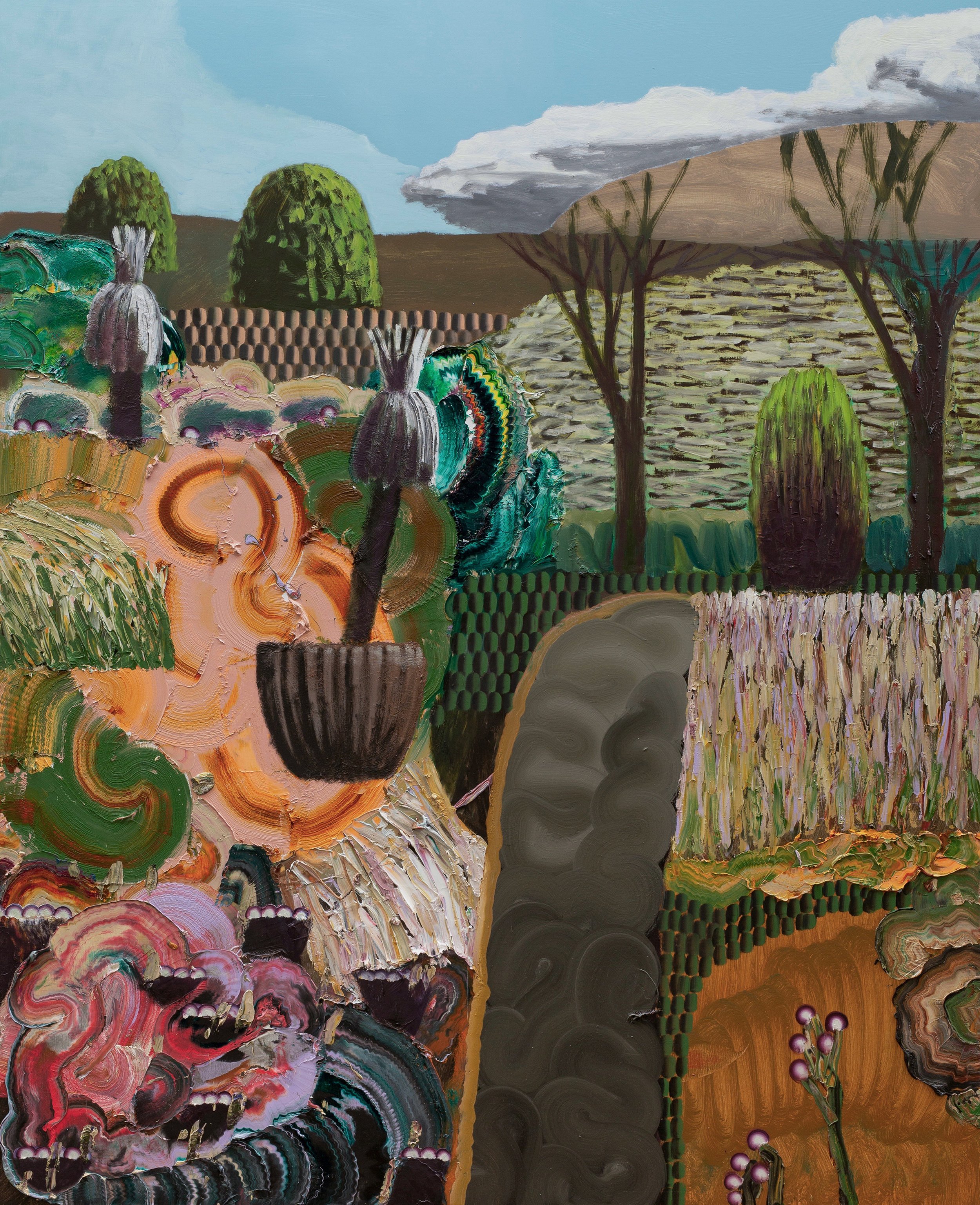  Hanging Garden, 2022, oil on linen, 168 x 137 cm 