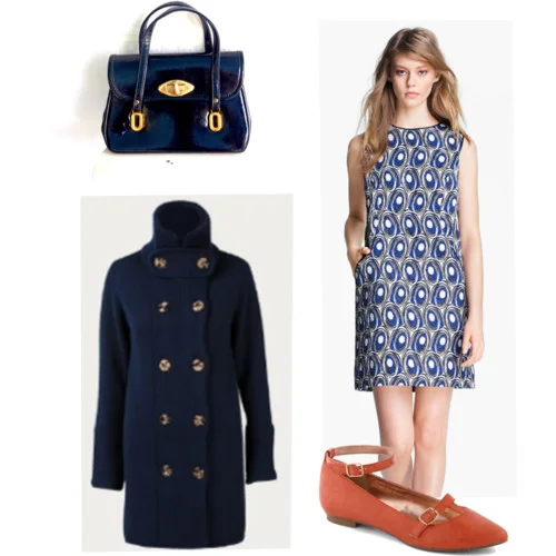 bag - vintage on etsy, $26; dress - miss wu , $465; coat - Freda, unavailable (similar option here) ; shoes - modcloth , $50