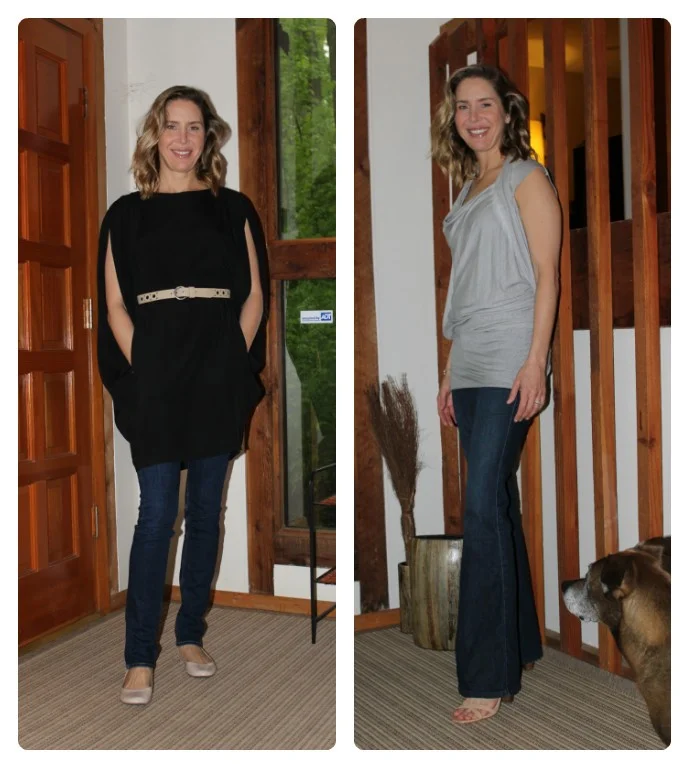 These were both pieces that Heidi needed help dressing down. How cute are those flats on the left - Target, $12!