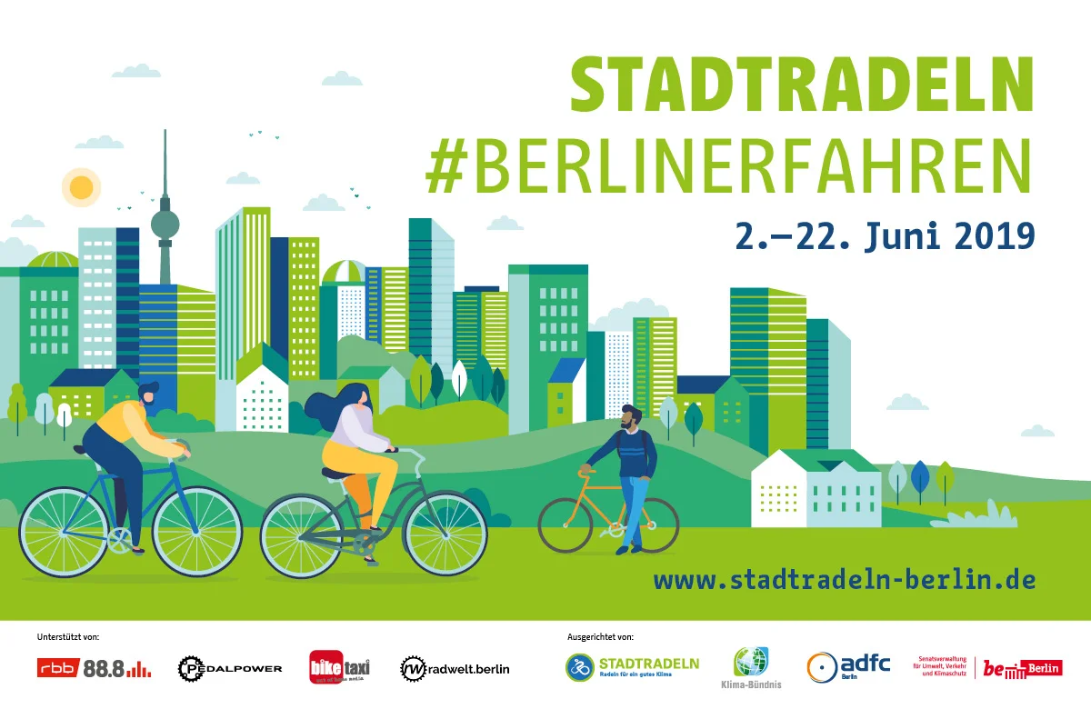 The City Cycling Challenge in Berlin runs from June 2-June 22, 2019. Participation is free.