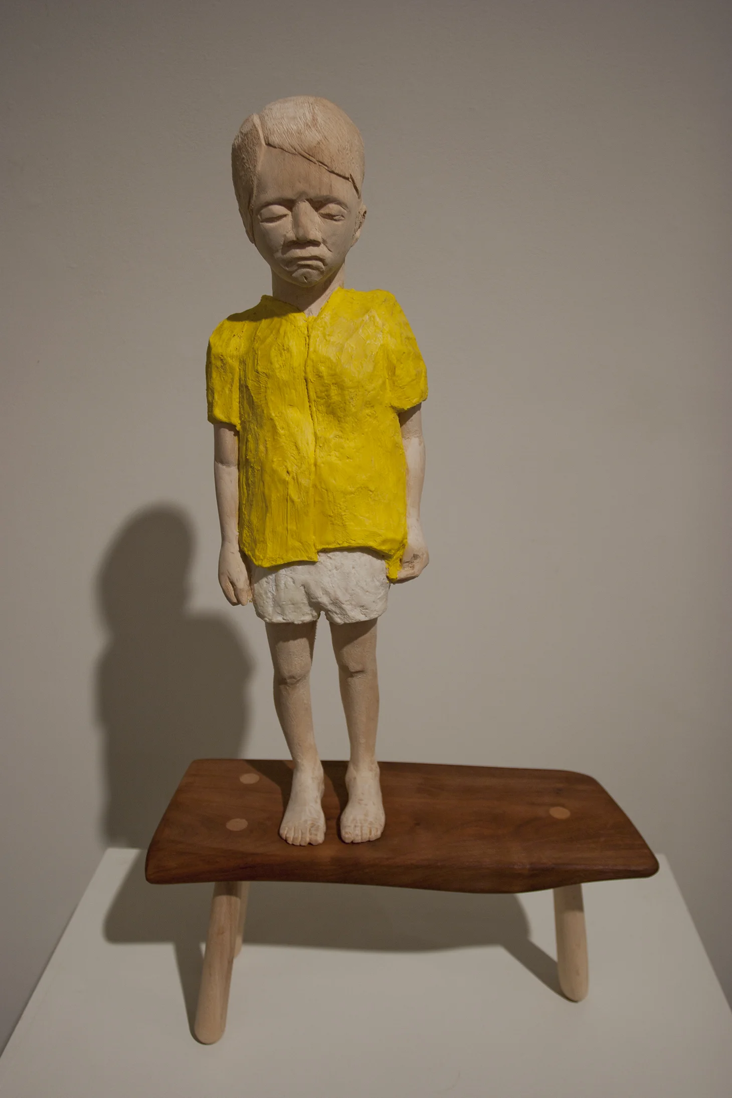 me as my father as a child. Wood and paint. 2012. Private collection Harrisburg, PA.