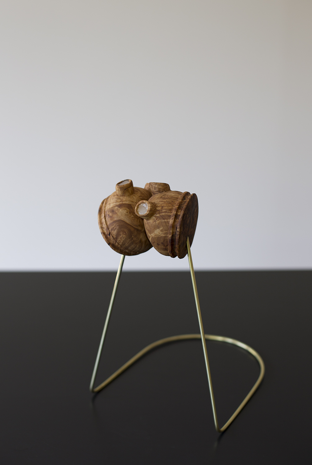 Un-Break the Heart. Wood, brass and silicone. 2014