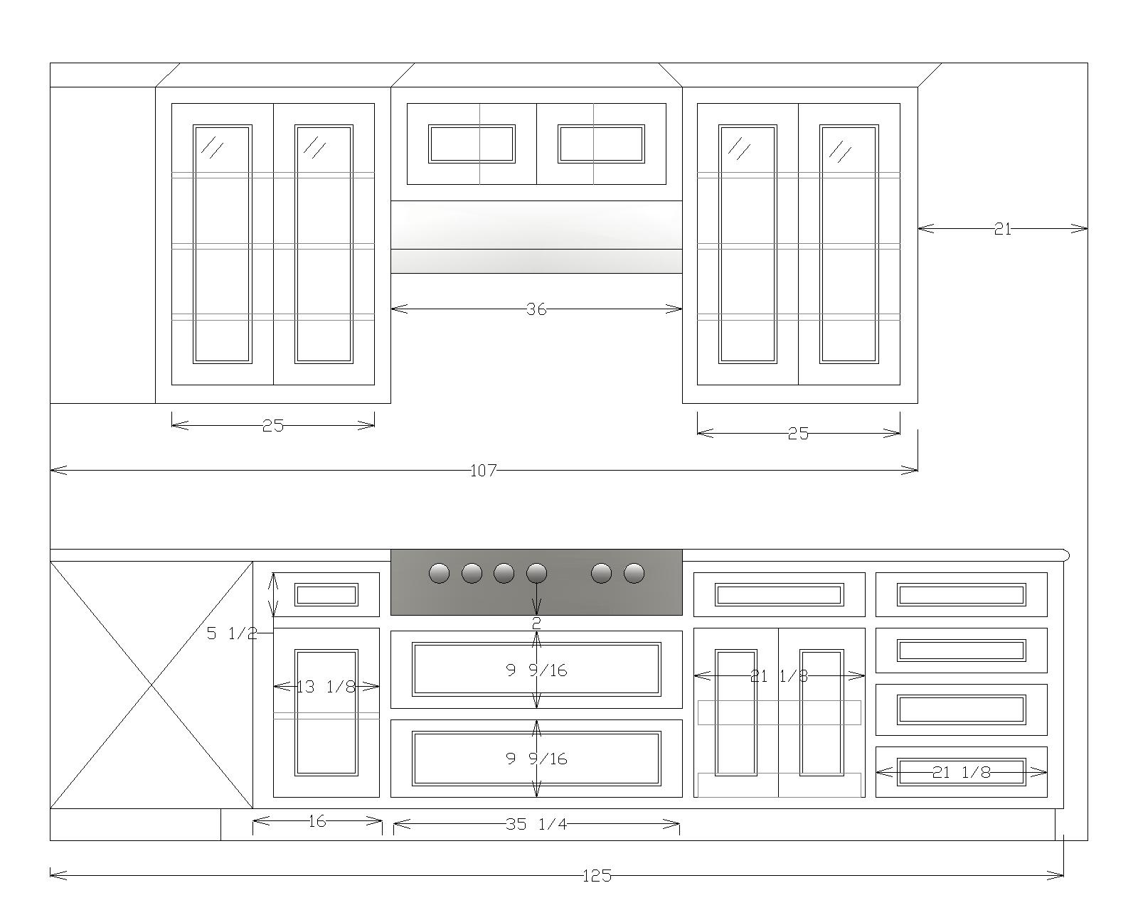 The layout of the new kitchen.