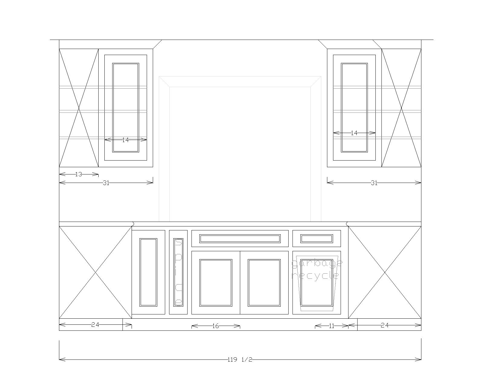 The layout of the new kitchen.