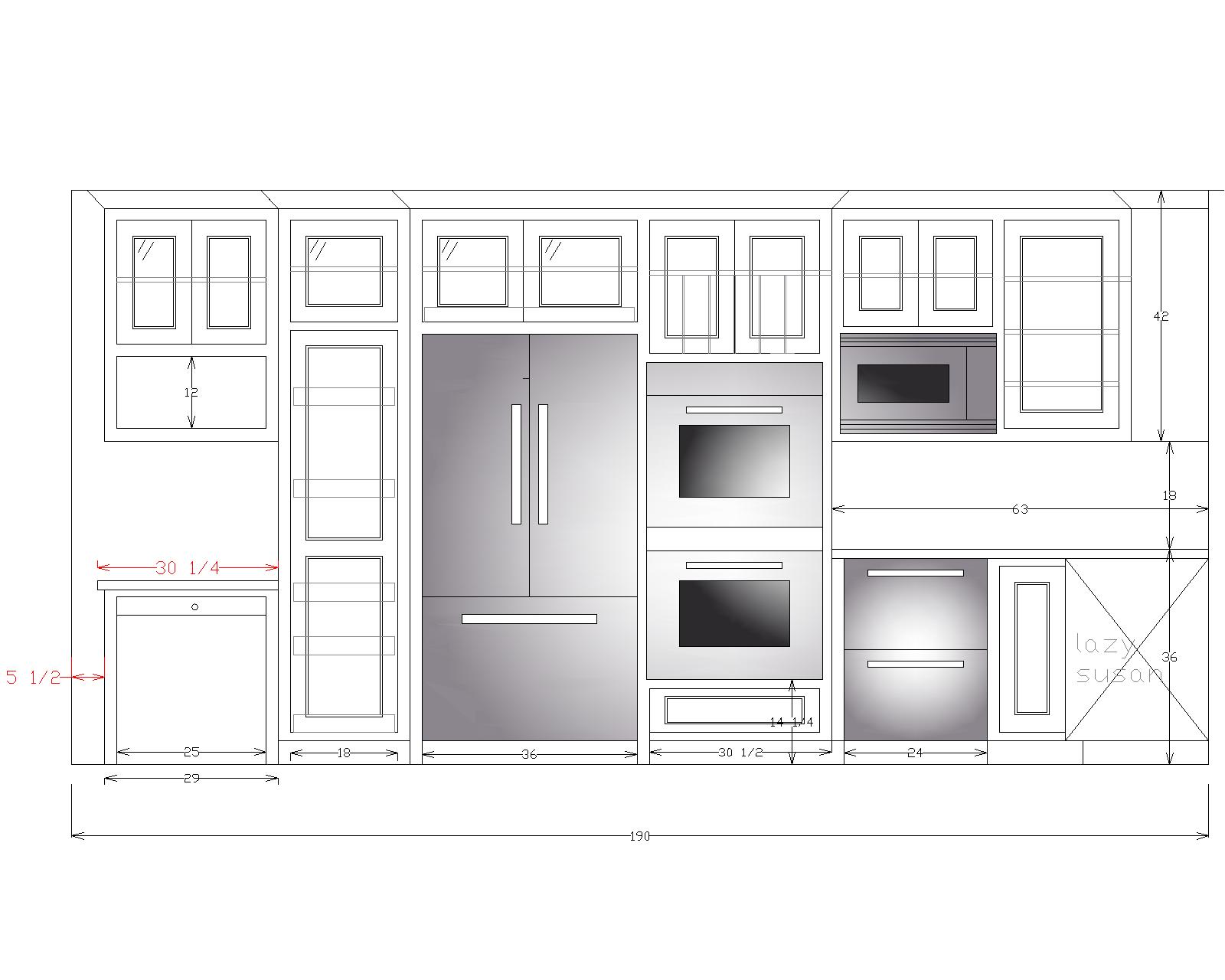 The layout of the new kitchen.
