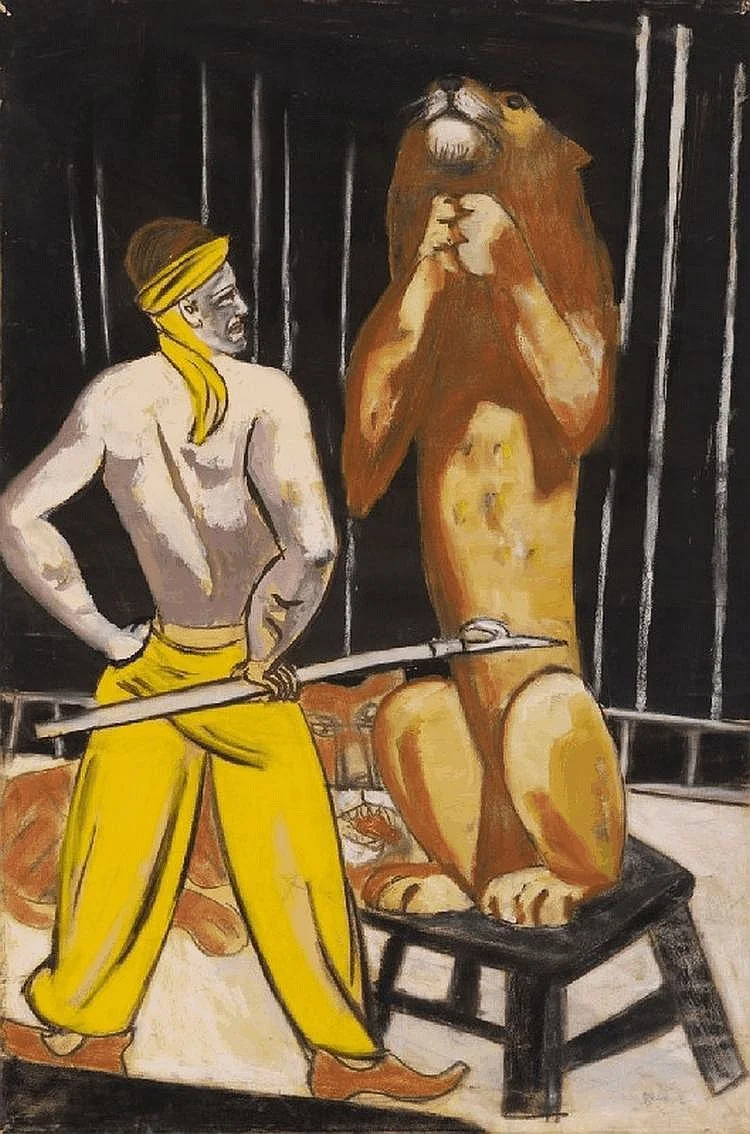 Max Beckmann's "Lion Tamer" Original Watercolor