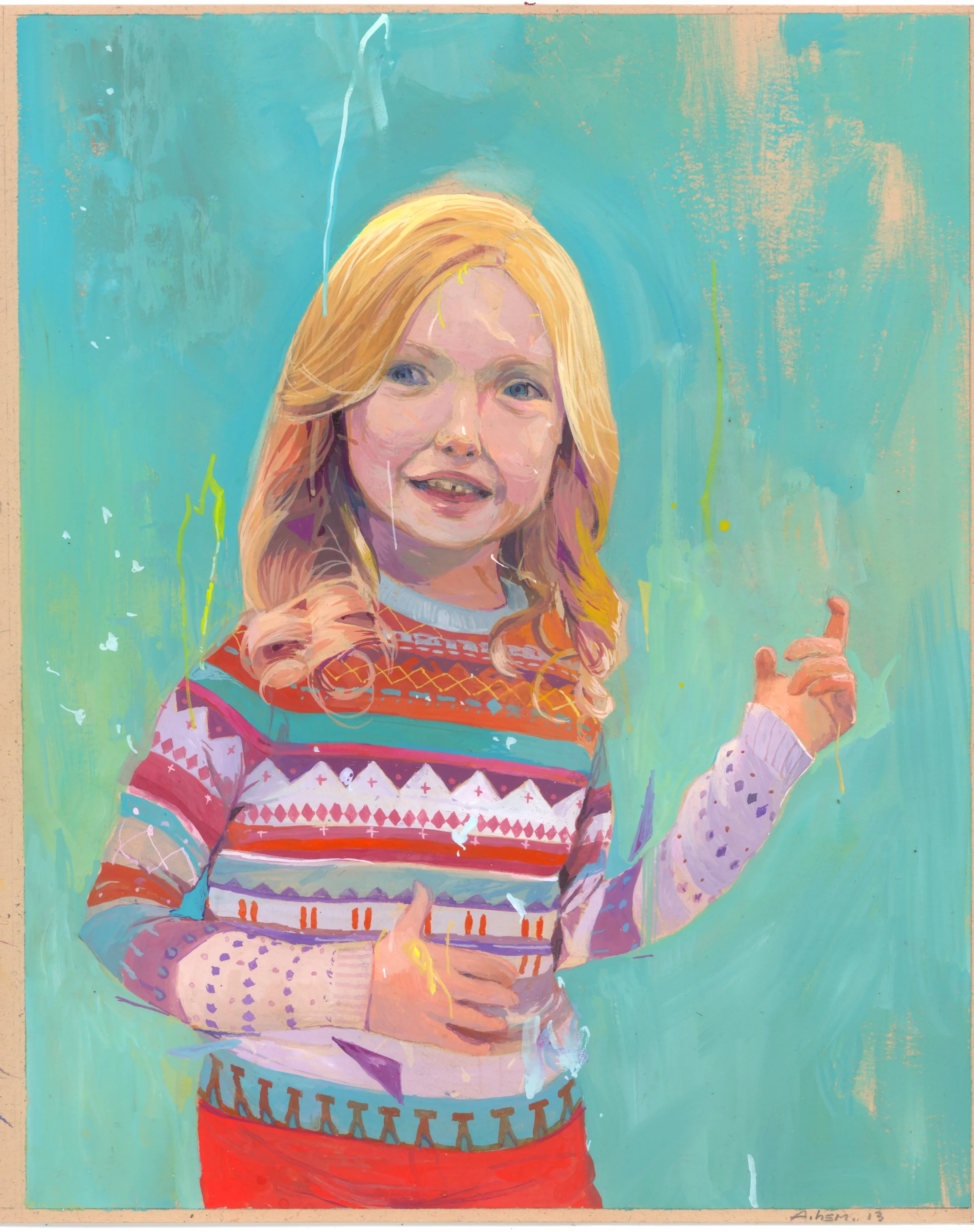 Paley's "5th Birthday" Portrait by Andrew Hem