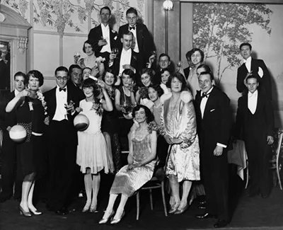 Kate and Guests at the Kit-Kat Club after one her later releases. Notice her frailness more self-evident.