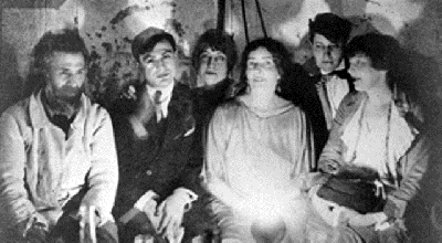 Constantin Brancusi, Tzara, unidentified woman, Mina-Loy, Jane Heap, Margaret Anderson