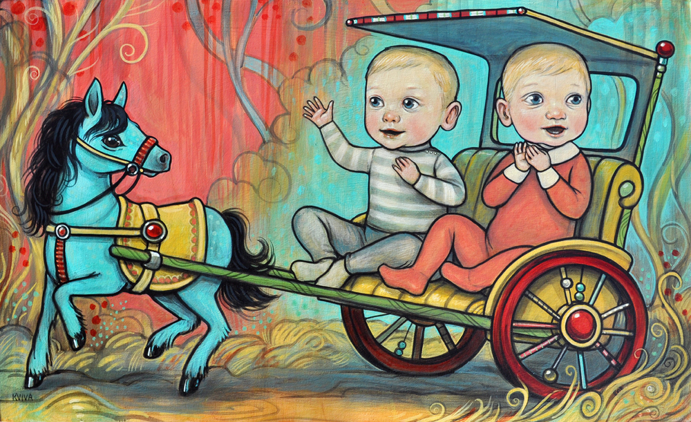 KELLY VIVIANCO "Lochlan & Margot 1" 2013 Acrylic on board. http://www.kellyvivanco.com