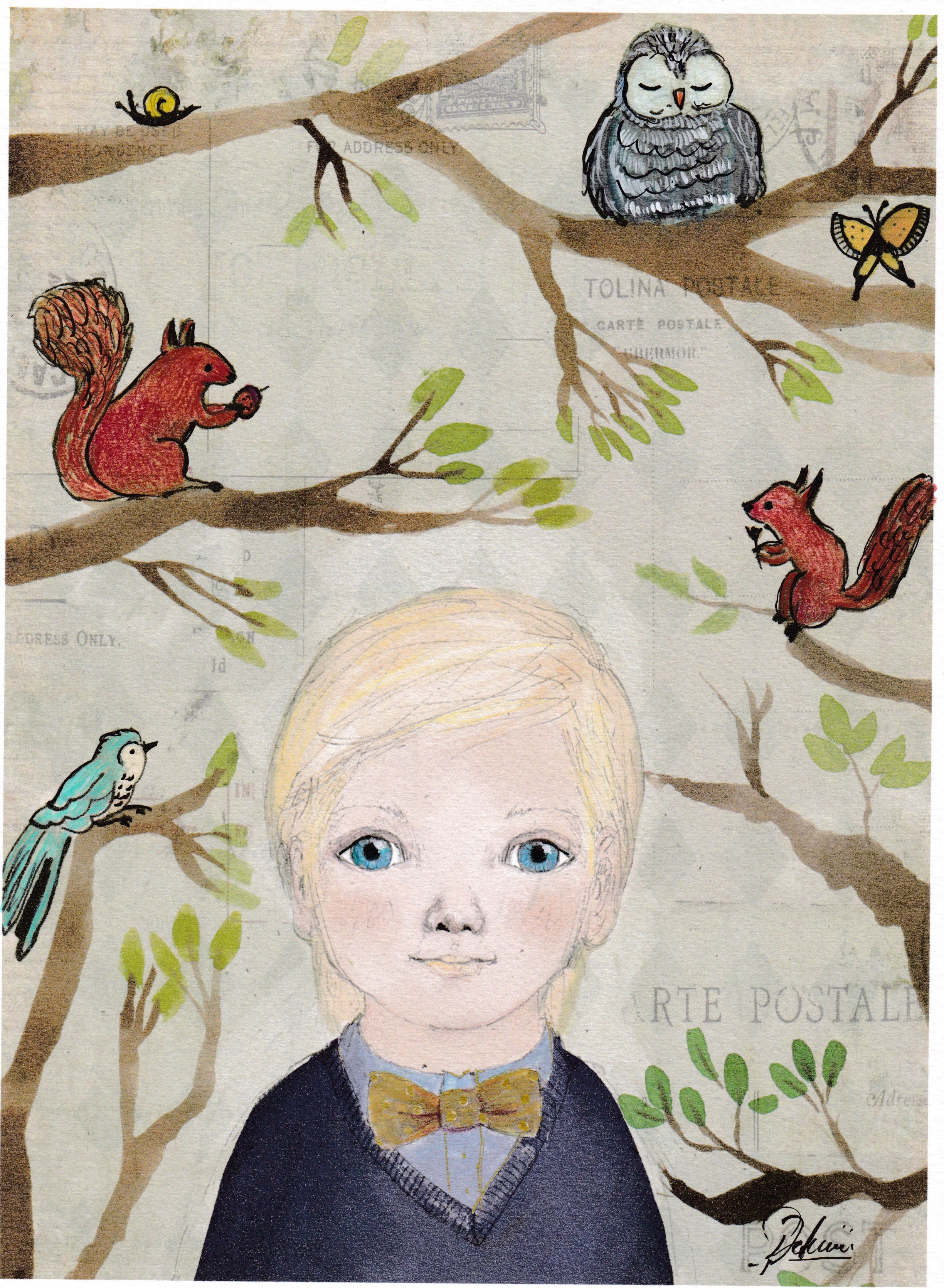 PAOLA ZAKIMI "Lochlan 3" 2015 Digital Artwork printed and hand embellished with ink on paper. http://www.paolazakimi.com