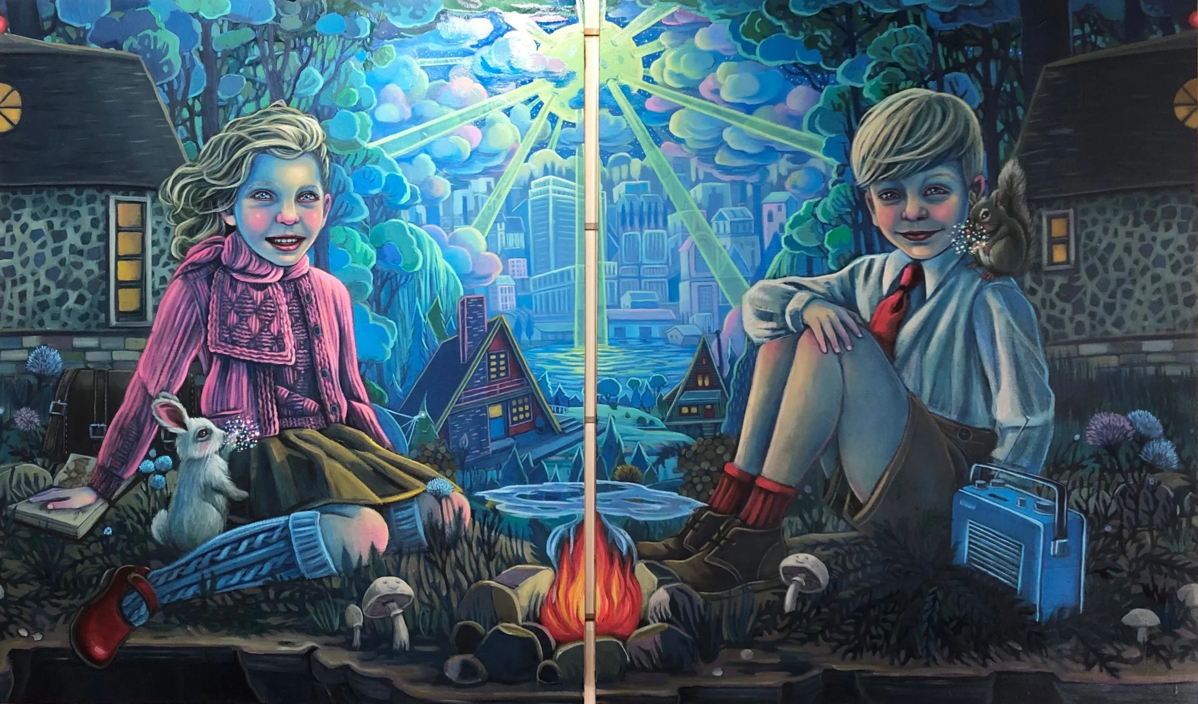 Lori Nelson “(Margot & Lochlan 6th” 2018 Oil on Board