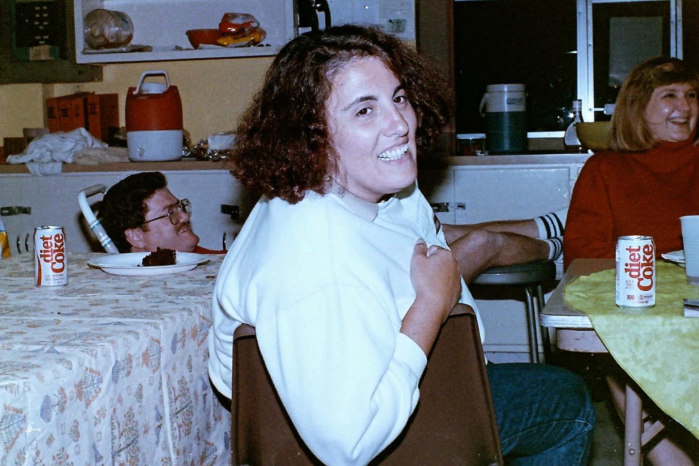 #lindatejadakincaid at family gathering back in the 80s. Not sure the location or the event. That Coleman thermos on the shelf was typically only used on camping trips. Now fun fact in the late 80s and early 90s Linda was perming her hair. She used l