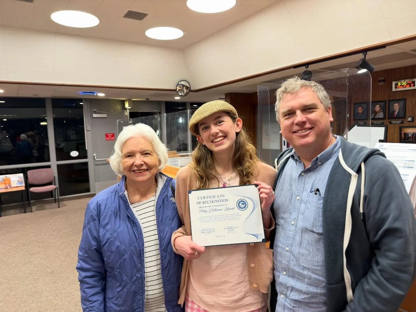 @paleyhk was honored last night at the distric for her dedication to her school theater program for four years and writing and performing original works over those years. We beyond proud and excited for her first original play on the big stage tomorr
