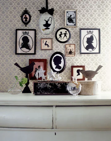  " Silhouette art has charmed us for centuries. Now, it's making a comeback on pretty new products to live with and wear." http://www.countryliving.com/