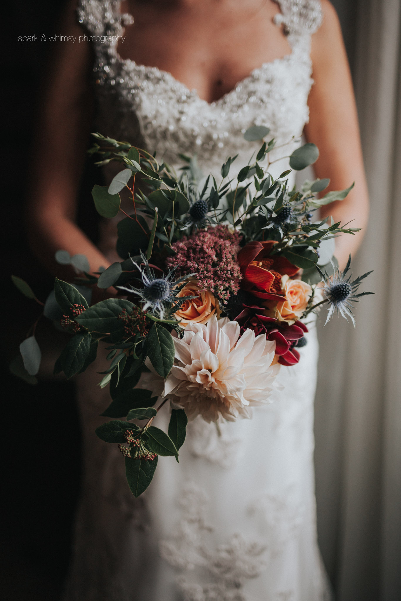 Bridal portrait with flowers | Victoria BC Wedding Photography