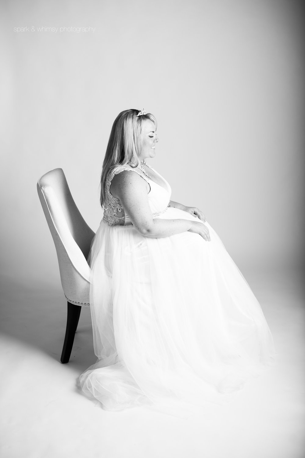 Bridal portrait in chair | Wedding photography Victoria BC