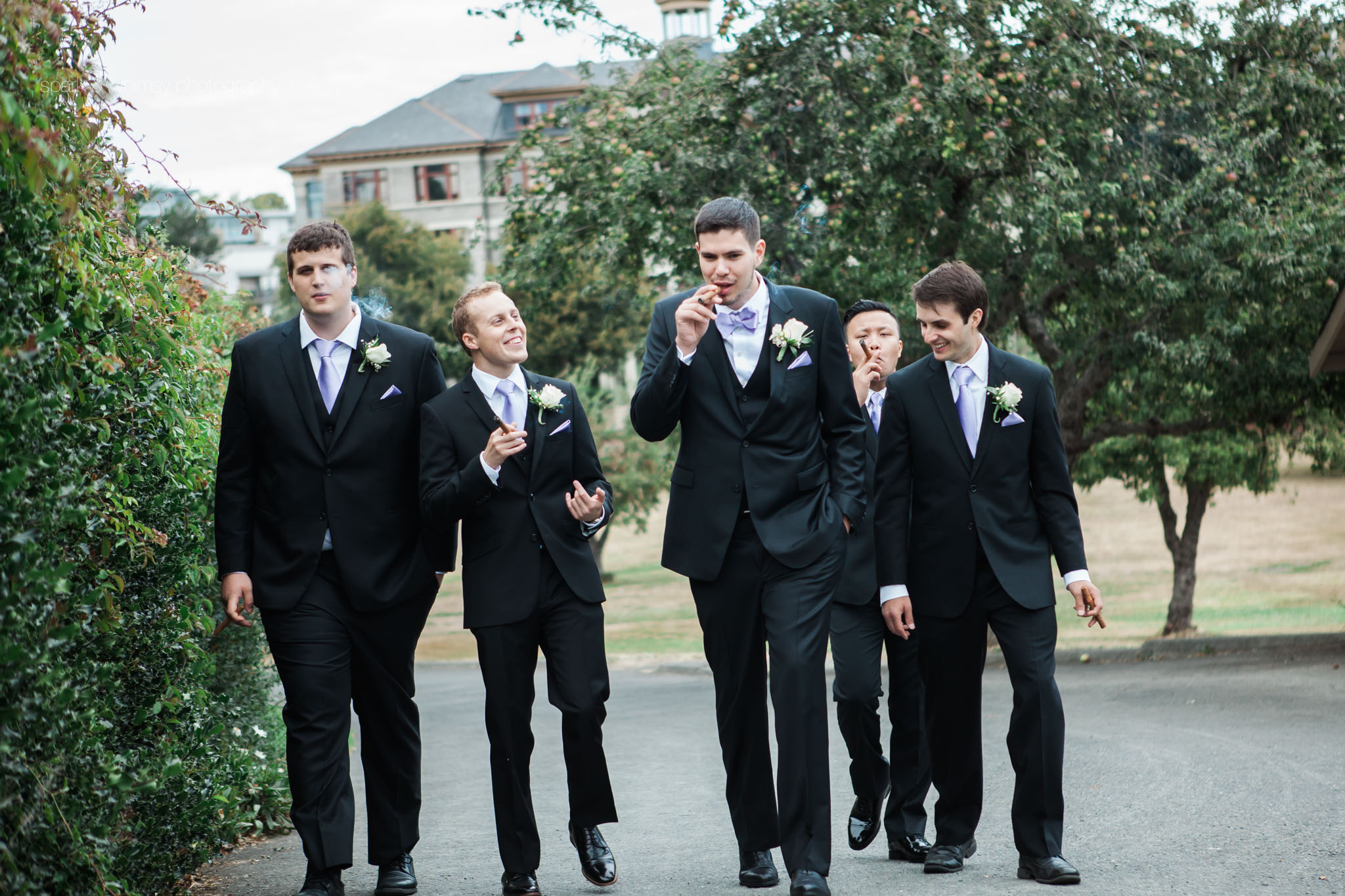 Candid groomsmen portrait | Victoria BC Wedding Photographer