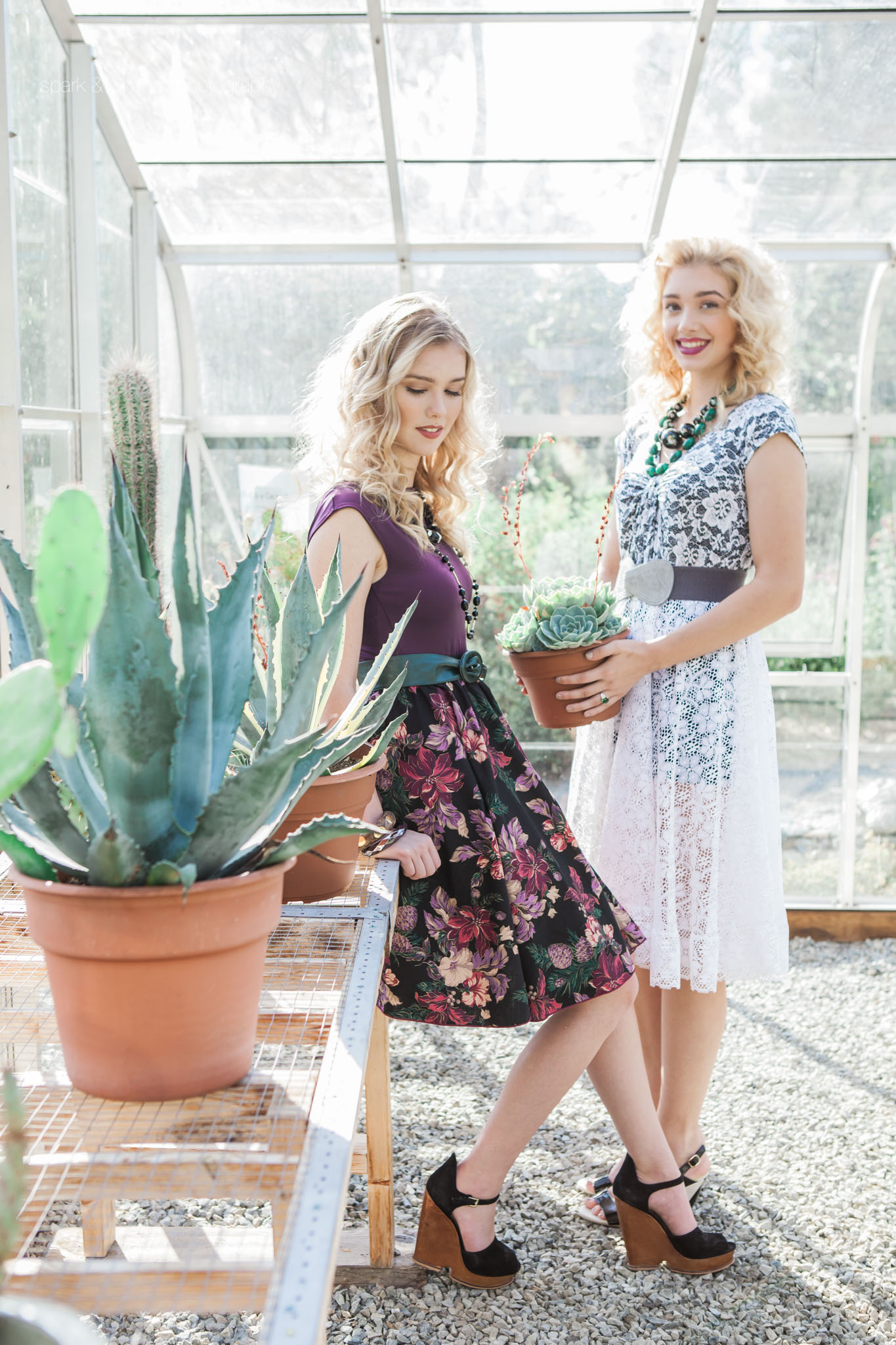 portrait of models wearing Ola Dubois designs at the Gardens at HCP | Victoria BC Fashion Photographer