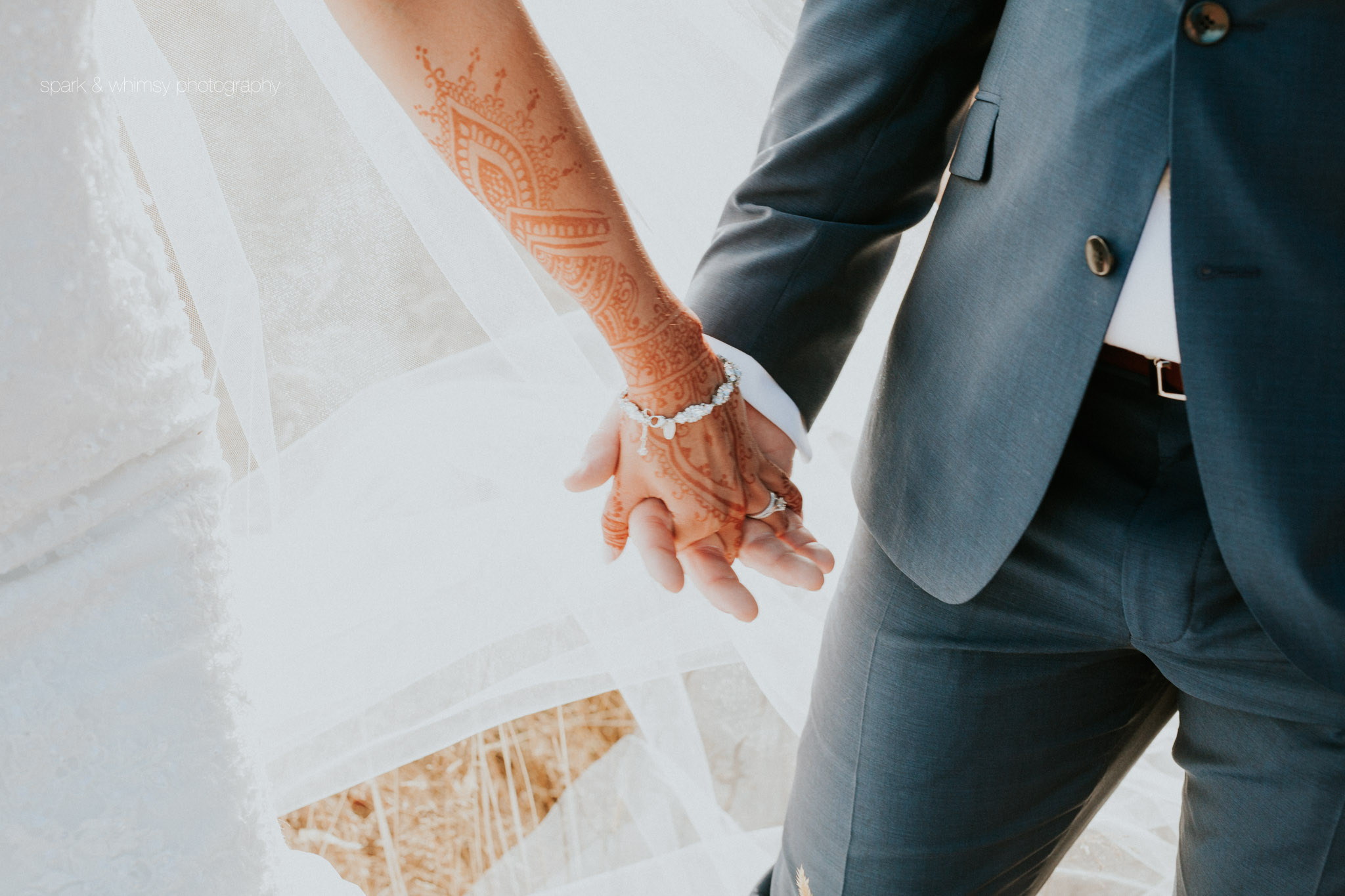 bride and groom holding hands | victoria bc wedding photography