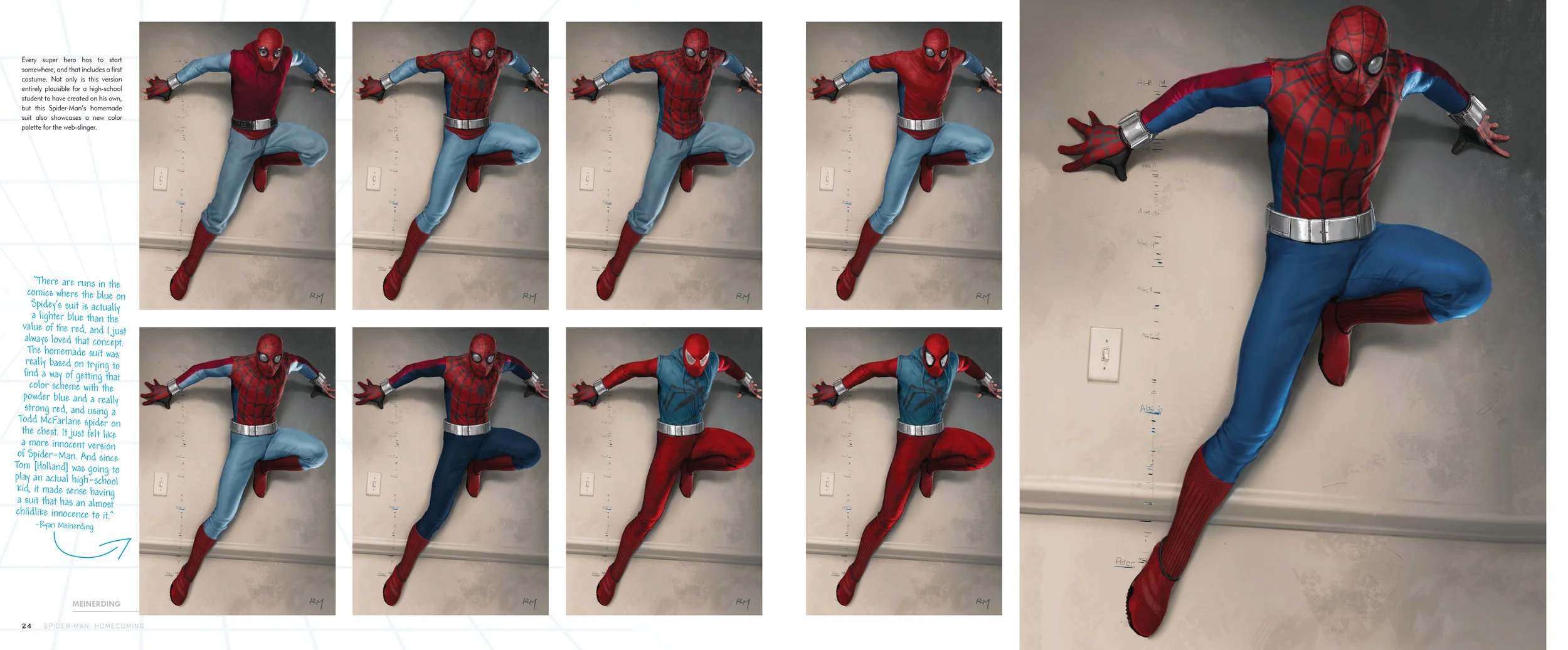 Design and layout for The Art of Marvel Studio's Spider-Man Homecoming . Content copyright Marvel Entertainment, 2017.