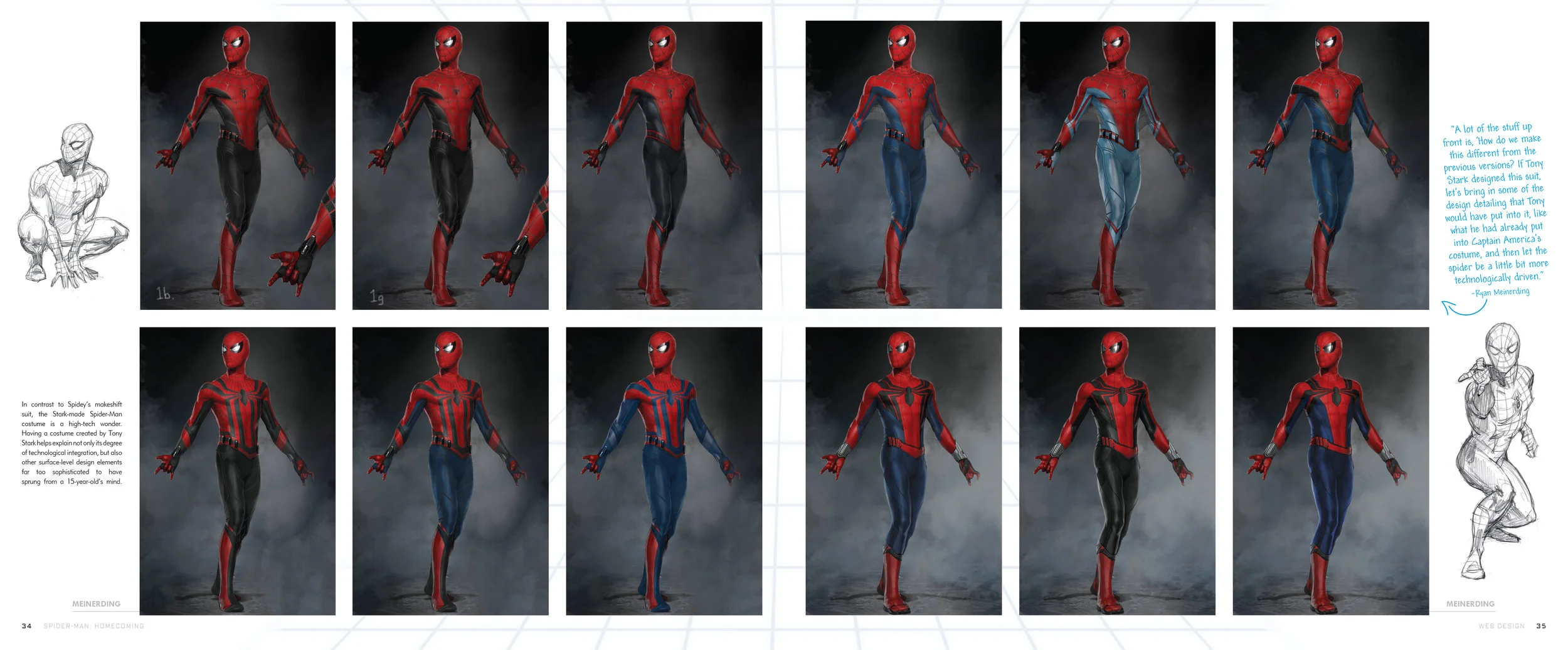 Design and layout for The Art of Marvel Studio's Spider-Man Homecoming . Content copyright Marvel Entertainment, 2017.