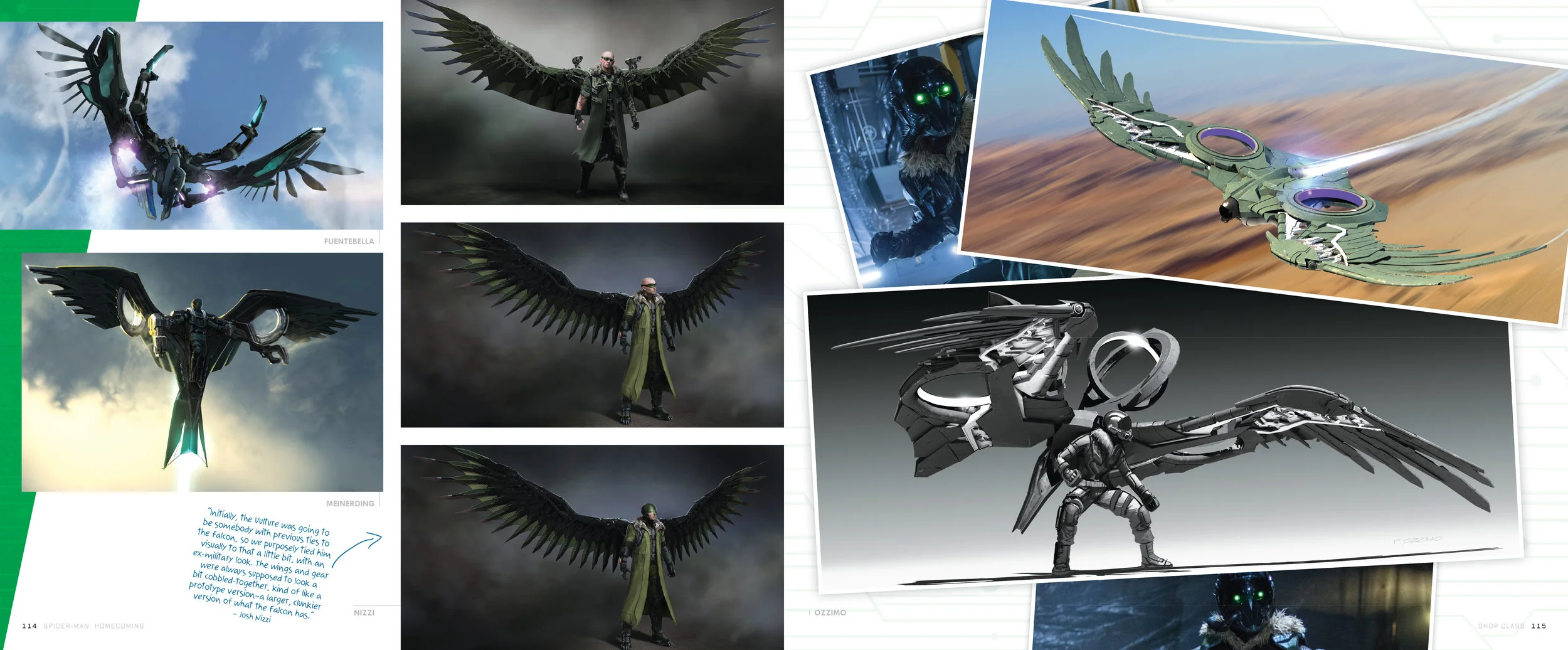 Design and layout for The Art of Marvel Studio's Spider-Man Homecoming . Content copyright Marvel Entertainment, 2017.