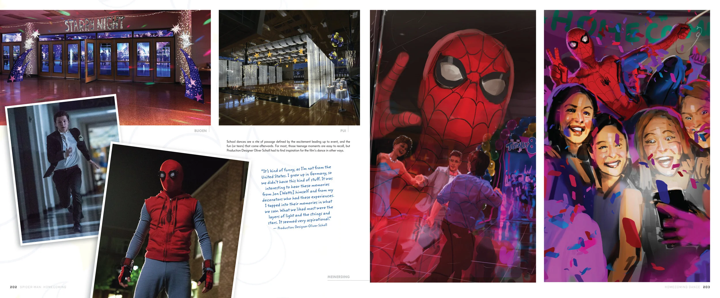 Design and layout for The Art of Marvel Studio's Spider-Man Homecoming . Content copyright Marvel Entertainment, 2017.