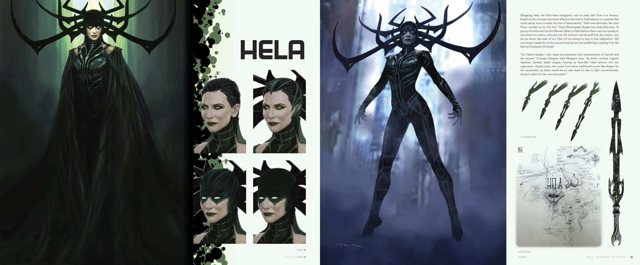 Design and layout for The Art of Marvel Studio's Thor: Ragnarok . Content copyright Marvel Entertainment, 2017.