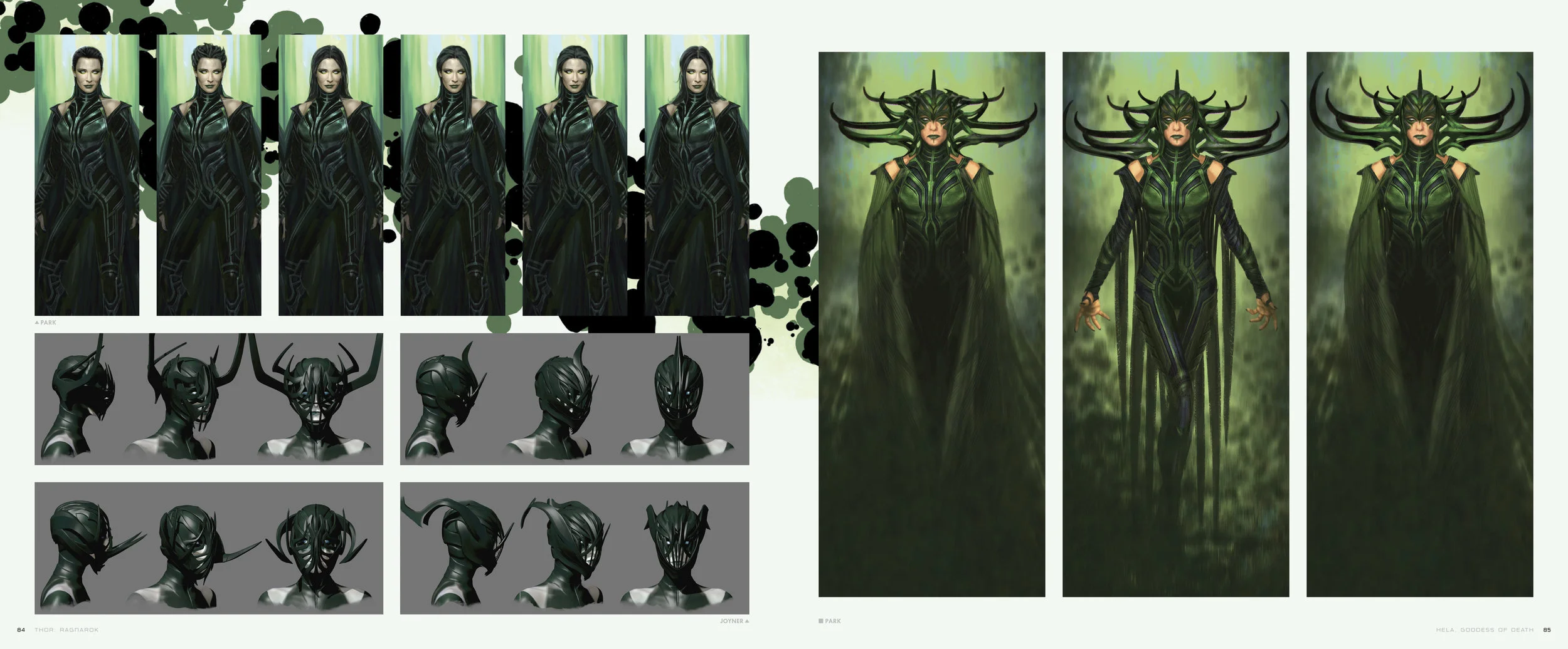 Design and layout for The Art of Marvel Studio's Thor: Ragnarok . Content copyright Marvel Entertainment, 2017.