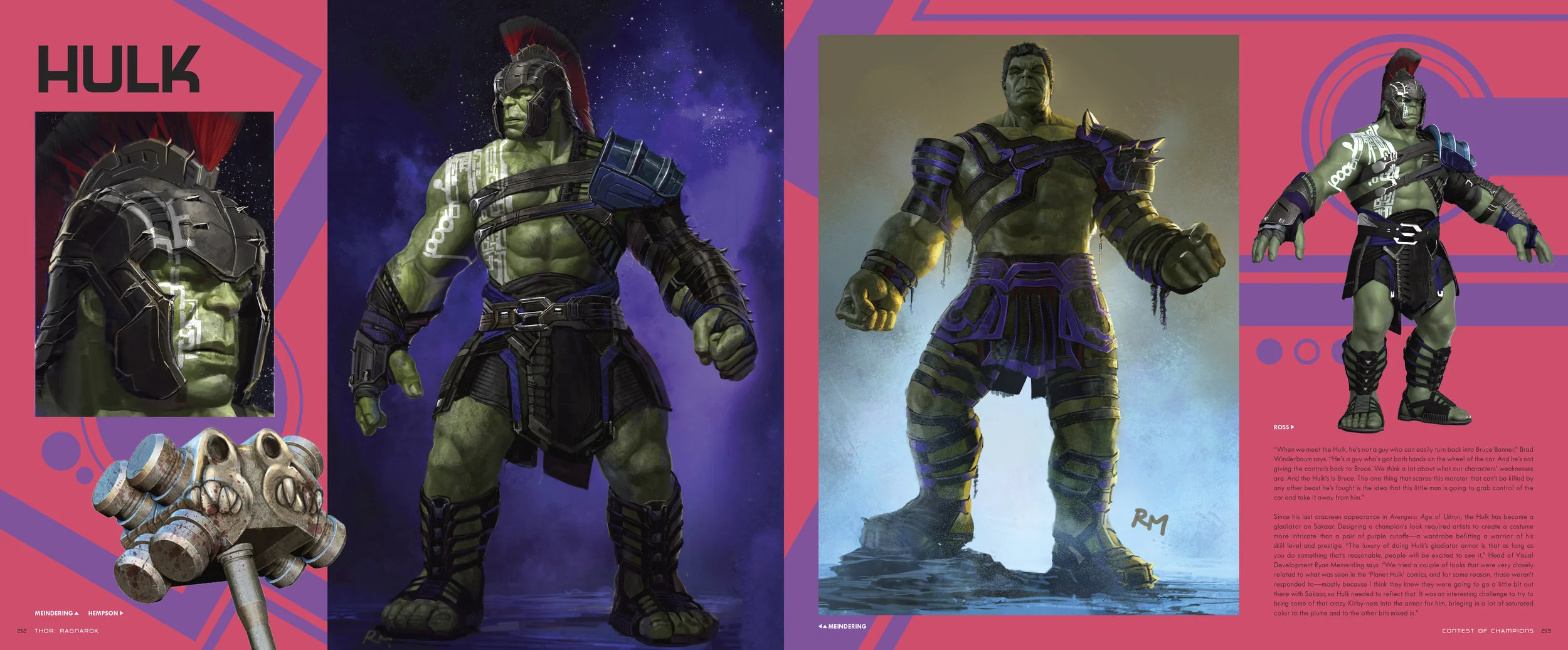 Design and layout for The Art of Marvel Studio's Thor: Ragnarok . Content copyright Marvel Entertainment, 2017.