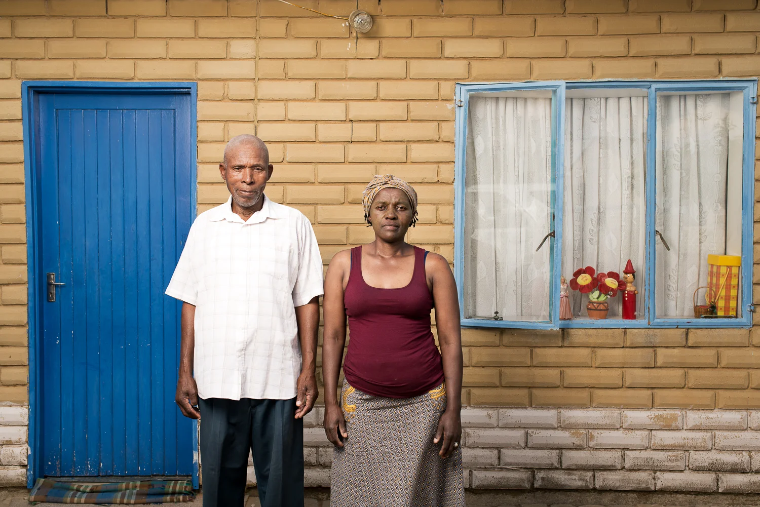 Vuyani Elliot Dwadube worked for 10 years as a brick maker in Cape Town before going to work on the mines. He worked for 16 years at Harmony Gold and was retrenchedin 1995. He has pulmonary tuberculosis (TB of the lungs) and did not receive any compensation. His wife, Pamela, works as a domestic worker and nanny at the same house in Virginia in the Free State where he works as a gardener. 