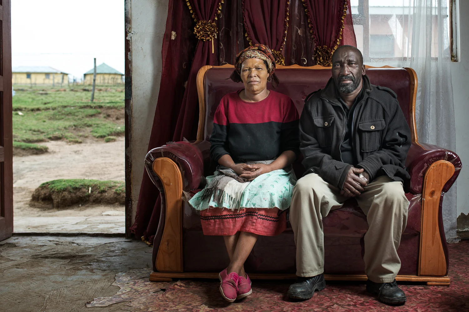 Zolisa Jejana , 56, was diagnosed with Pulmonary tuberculosis after he had left his job on the gold mines. He was retrenched in 1989 due to his participation in a three-day strike where 59 miners stayed underground for three days. At the time they were earning R1000 a month (approx. £50) and were demanding a wage increase. All 59 miners were retrenched. Mr Jejana received no compensation for his illness and now tries to pick up casual work as a bricklayer. With the small amount of work he can get he needs to support his wife and 6 children.
