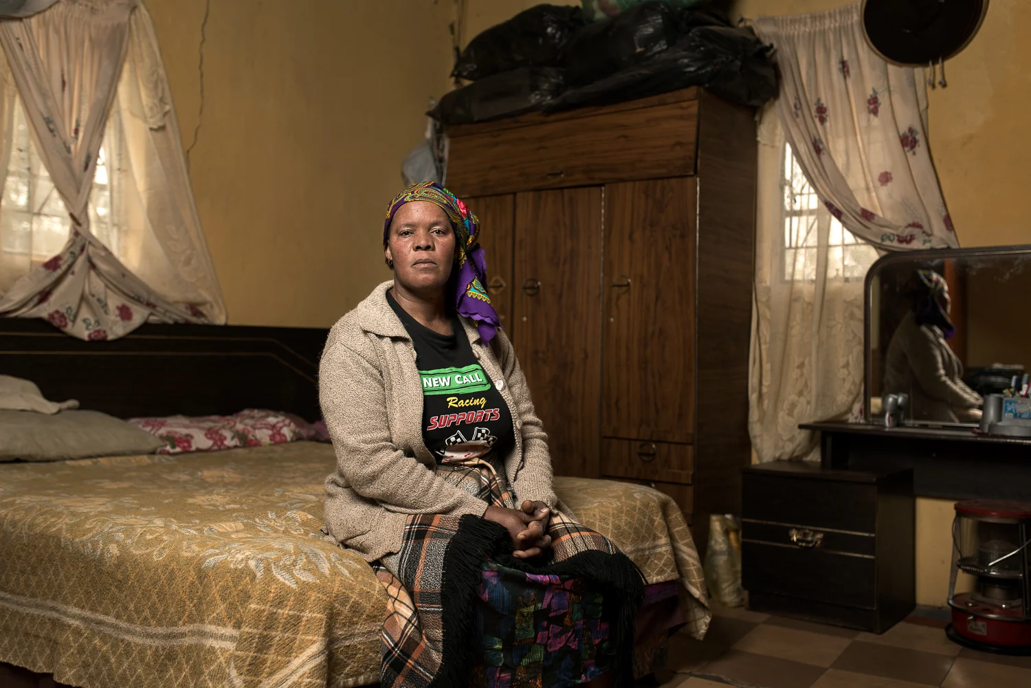 Makeneude Agnus Litabe is the widow of Michael Litabe who passed away in 2014 at the age of 60 years. She is 49 and lives in Motemekoane near Maseru in Lesotho. Her late husband worked on the mines for 29 years and received R38 000 when he was diagnosed with silicosis. She now has to survive by growing vegetables and farming cattle on her own. Her eldest daughter works as a domestic worker in Pretoria and sends home R1 000 every 3 or 4 months. “Before my husband died he lost a lot of weight and his skin became black. He was in a lot of pain. I feel that the mine must be liable.”