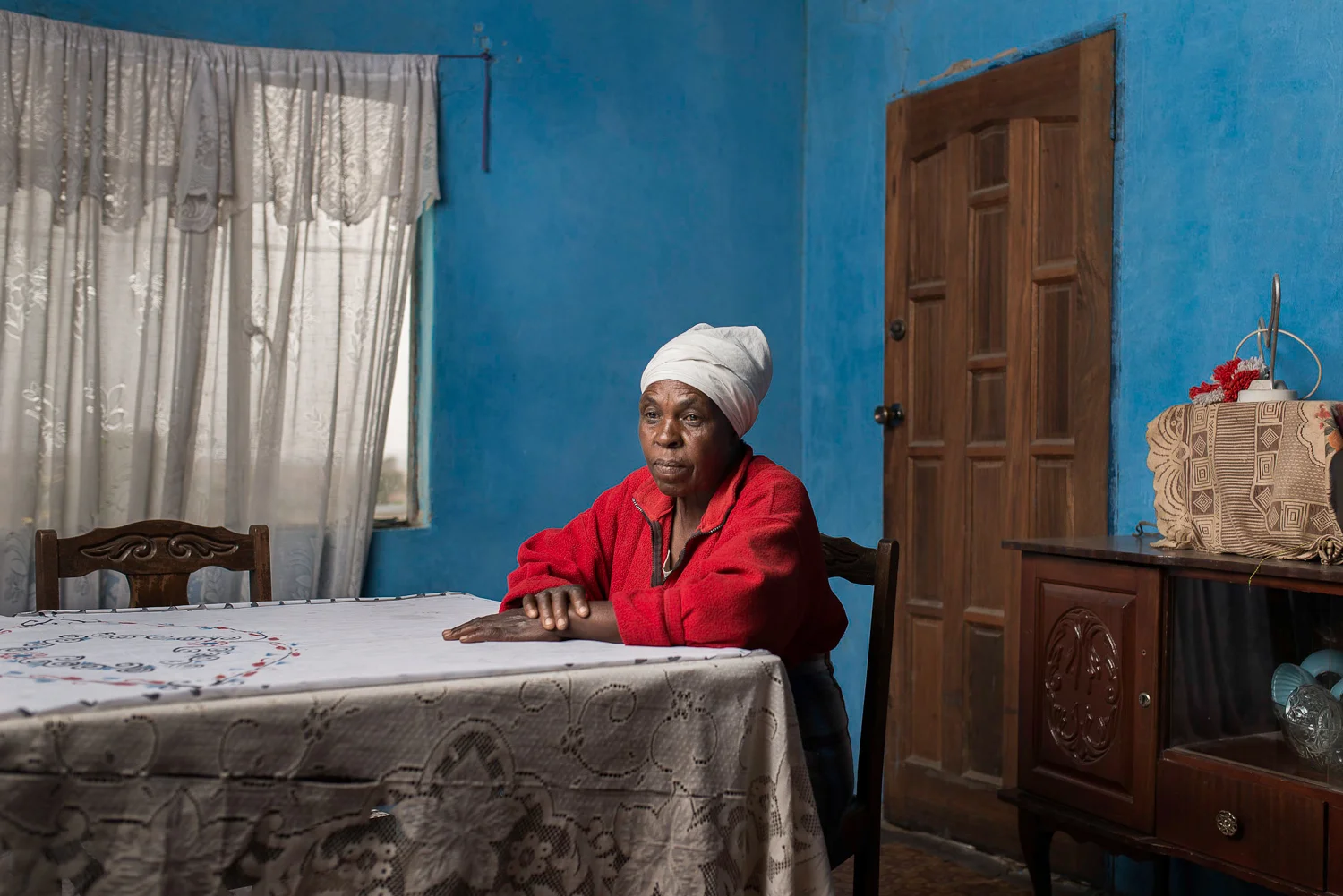 Manthatuda Josephina Lebina is the widow of Liphang Lebina and lives in Ha Mpo, Maseru in Lesotho. She is 72 years old and has to survive by selling vegetables. Her husband was never compensated when he became sick with silicosis. He worked on the gold mines for 10 years as a store attendant at Free State Saaiplaas and a boilermaker and locomotive driver at President Brand.