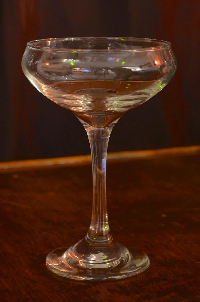 Cocktail glass.