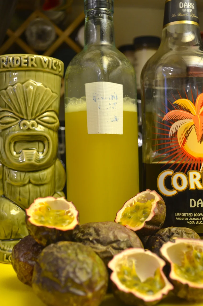 Bottled passion fruit syrup