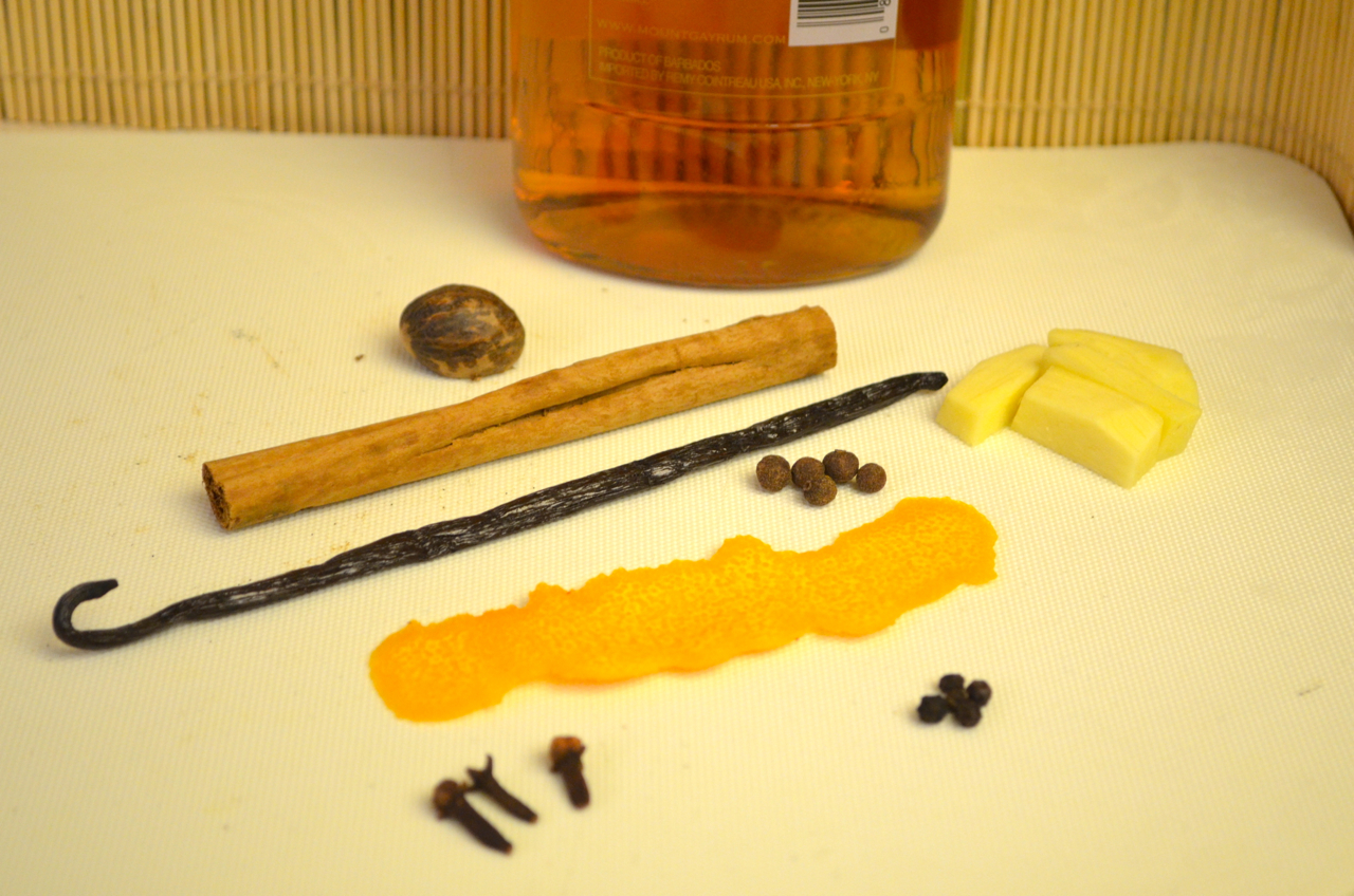 Infusing spiced rum at home.