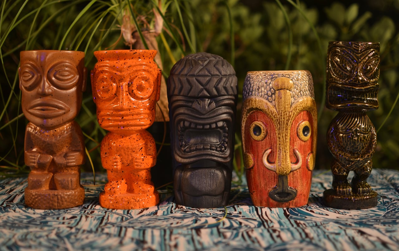 Munktiki -created tiki mugs based on tikis found at the Trader Vic's PDX location (hint, you can see several of them in the preceding photos).