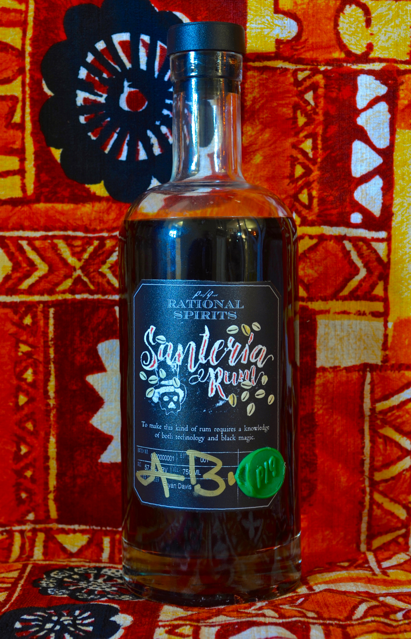Santeria rum, original bottling.