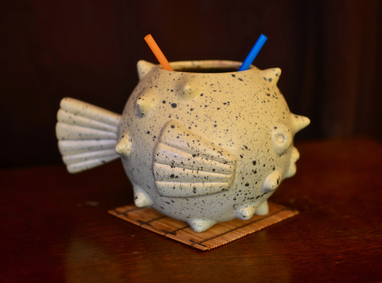 Fugu (for 2) in a Munktiki fugu mug.