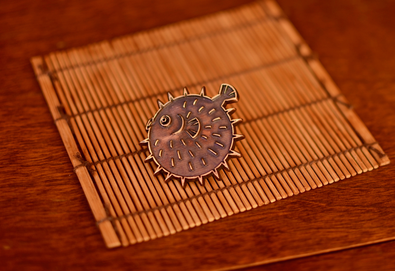 Fugu pin by Grider.