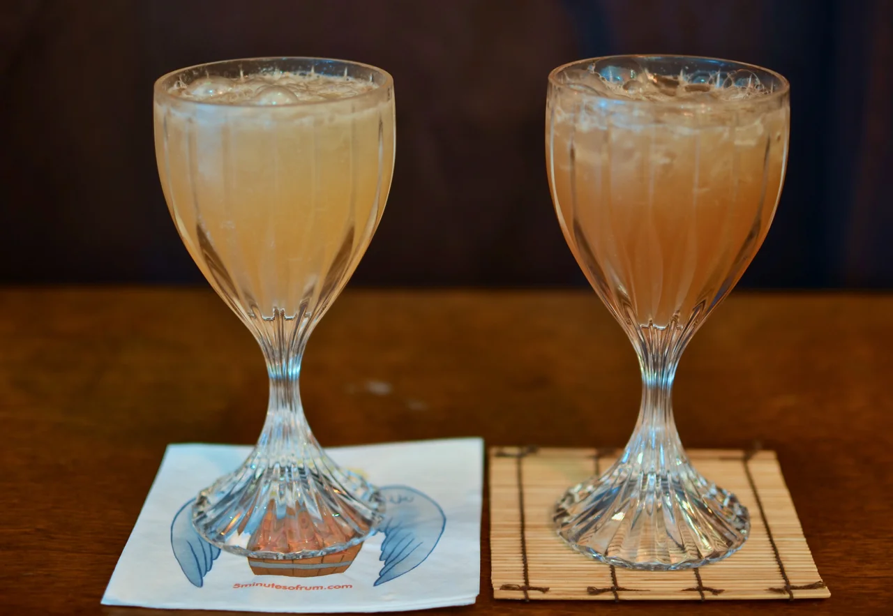Left: Montego Bay with Hamilton Jamaican Pot Still Gold rum. Right: Montego Bay with Hamilton Jamaican Pot Still Black rum.