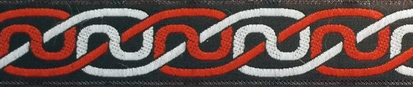 R117 1 Inch Red and Gray Knot